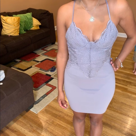 Light grey/ Silver Dress - Picture 3 of 5